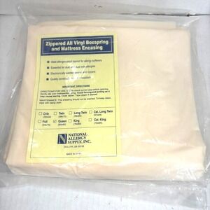National Allergy Supply Zippered all vinyl boxspring and matteras encasement NEW